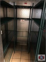 Metro type shelving coated green for refer duty