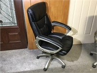 Black Leather Office Chair, Good Condition