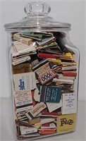 Store display candy jar full of matchbooks