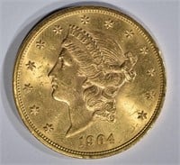 1904 $20.00 GOLD LIBERTY AU/UNC