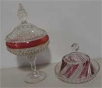 Cut glass candy  dishes