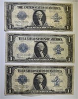 3-NICE 1923 $1.00 SILVER CERTIFICATES