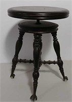 Eagle claw piano stool with glass ball feet