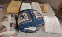 Huge lot of linens & bedding