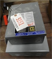 (2) Square D and GE service boxes