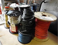 (15) rolls of various gauge wire from full spools