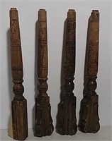 Antique solid wood 27" table legs