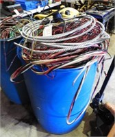 50 gallon barrel full of wire and conduit