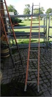 (2) Louisville Fiberglass single ladders