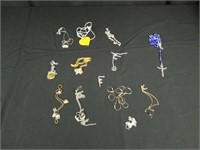 An assortment of 12 necklaces / 1 rosary beads