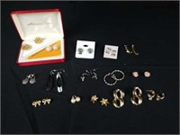 15 pairs of pierced earrings