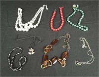 An assortment of 7 necklaces