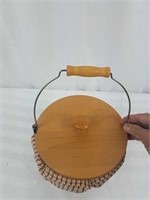 Longaberger basket with wooden lid