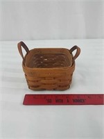 Longaberger basket  with leather handles