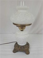 Milk glass table lamp