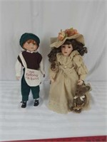Two porcelain dolls, 1 Boyd's Collectibles