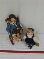2 ceramic dolls, Boyds and Broadway Collection