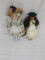 2 porcelain dolls, 1 from Seymour Mann Collection