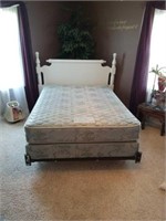 Full size bed, wood headboard