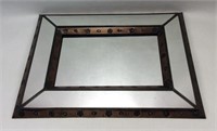 Metal 17" tall rectangular mirror