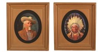 Buffalo Bill & Chief Sitting Bull Oil Paintings