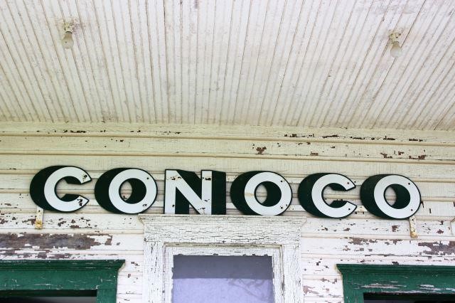 VINTAGE CONOCO GAS STATION ~ CONOCO SIGN - TO BE MOVED