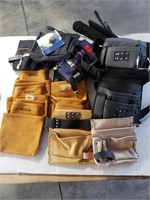 Large Lot of  Tool Belts & Pouches