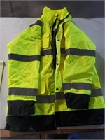 Size Large Reflective Jacket with roll-up hood