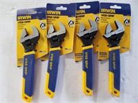 Lot of (4) Irwin Adjustable Wrenches