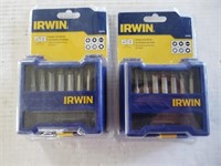 Lot of (2) Irwin 58 Piece fastener drive bit sets
