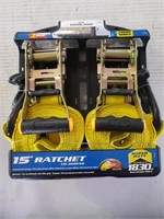 Twin Pack '15 ratchet straps