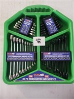 32 Piece combination wrench set SAE & MM