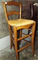 Wicker/Wood Bar Chair