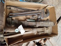 RIGID PIPE WRENCH AND OLD PIPE WRENCHES