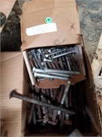 BOX OF APPROX 40 10IN LAG BOLTS & 6 IN BOLTS