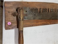 LARGE CROSSCUT SAW WITH CASE AND HANDLES