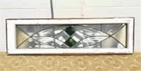GOOD BEVELED & STAINED GLASS TRANSOM