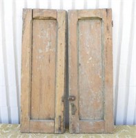 PAIR OF PINE CUPBOARD DOORS