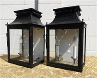 PAIR OF OUTDOOR WALL SCONCES