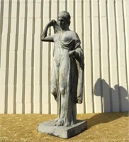 CAST CEMENT STATUE OF CLASSICAL MAIDEN