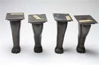 Patinated Bronze "Paw Foot" Table Base, 4 pcs