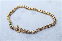 14K Gold and Diamonds Tennis Bracelet