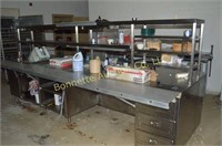 STAINLESS STEEL PREP TABLE W/ DRAWERS