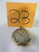 ABRA OCTAGON POCKET WATCH 16 JEWELS (NOT WORKING)