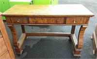 c1870's Burled Walnut Antique Writing desk