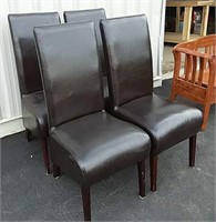 4 faux leather dining chairs #2