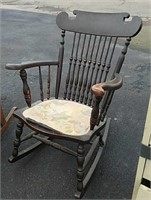 Antique rocking chair - a couple of arm spindles