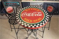 Coca Cola Table with 2 Chairs