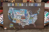 USA Map made of  Number Plates