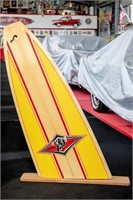 Half  Surfboard display piece yellow